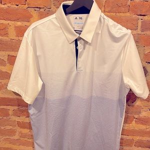 White Adidas Climacool Golf Polo